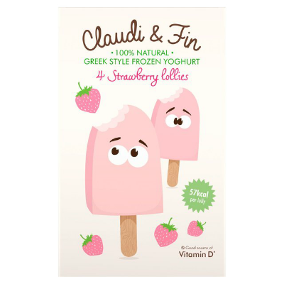 Claudi & Fin Strawberry Greek Style Yoghurt Lollies