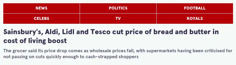 五年7亿白修:大本钟又停了？多家英国超市宣布降价，通货膨胀结束？
