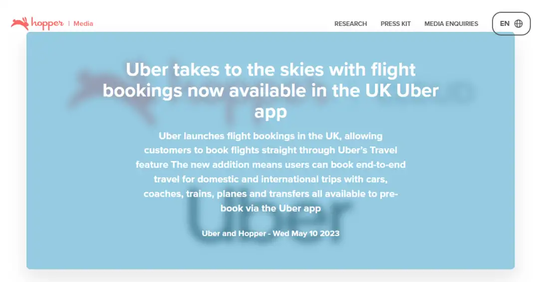 Uber可以订机票了？这才是真的打飞的吧！