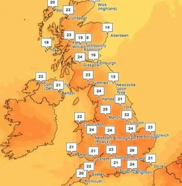 本周末气温将达30摄氏度！英国首发健康警报