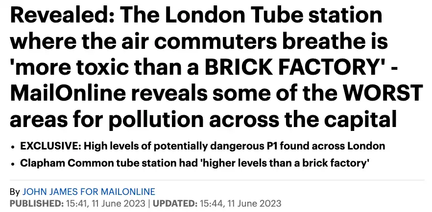 伦敦最热地铁线排行！又臭又热又脏！