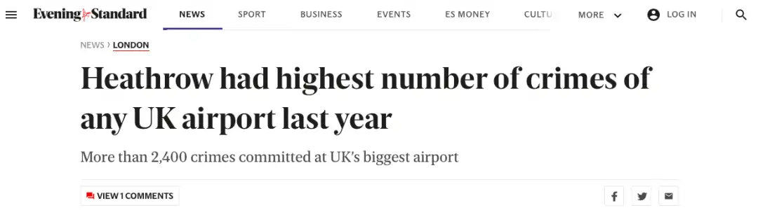英国男子谋杀妻子:尸体竟有1600岁！希思罗犯罪率为机场最高！英国反对“过度收费”，苹果卷入10亿美元诉讼？