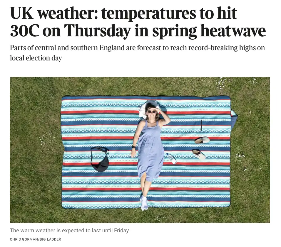 英国炎夏30℃已被热哭!4月气温或创七年来最高!欧洲多国全境大停电!地铁机场瘫痪!