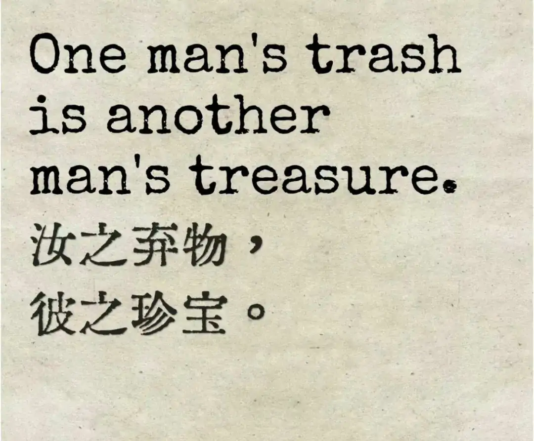 ӢĴ̵  One man's trash is another man's treasure